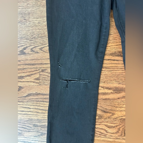 PAIGE Cheeky Ultra High Rise Distressed Skinny Black Jeans Size 28 NWT - Picture 4 of 8